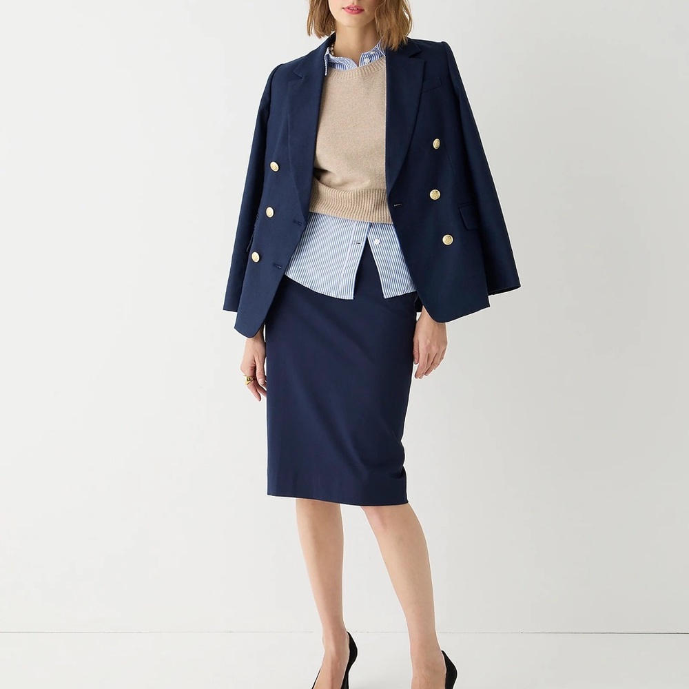J. Crew Black Knee-length Pencil Skirt